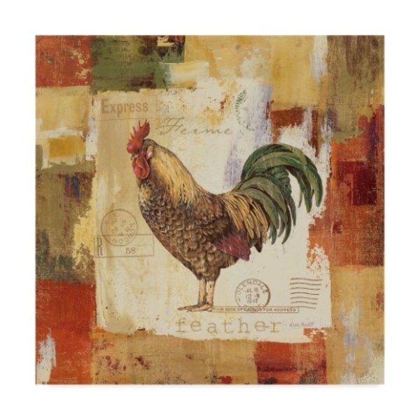 Trademark Fine Art Lisa Audit 'Colorful Roosters II' Canvas Art, 18x18 ALI31479-C1818GG